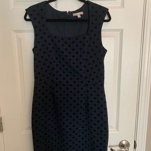 Banana Republic polka dot blue dress.